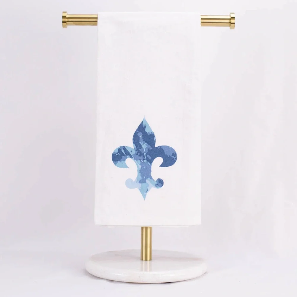 The Royal Standard Fleur De Lis Silhouette Hand Towel - Thumbnail 2